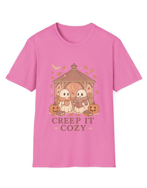 Load image into Gallery viewer, Cozy Creep It Unisex T-Shirt, Perfect for Halloween, Casual Fall Fashion, Gift for Friends, Pumpkin Lovers, Autumn Vibes

