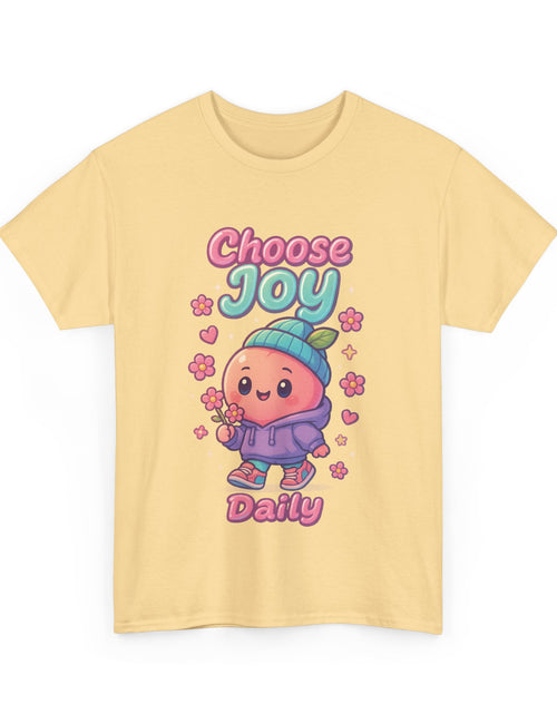 Load image into Gallery viewer, Cute &#39;Choose Joy Daily&#39; Unisex Tee, Happy Shirt, Gift for Friends, Positive Vibes, Everyday Wear, Cheerful Apparel
