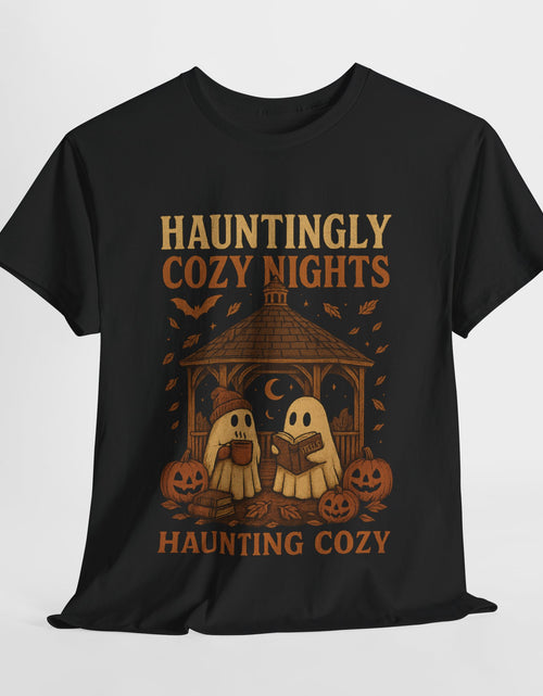 Load image into Gallery viewer, Cozy Halloween Tee, Unisex T-Shirt for Fall, Autumn Layering, Halloween Nights Celebration Shirt, Spooky Vibes, Pumpkin Lovers Gift
