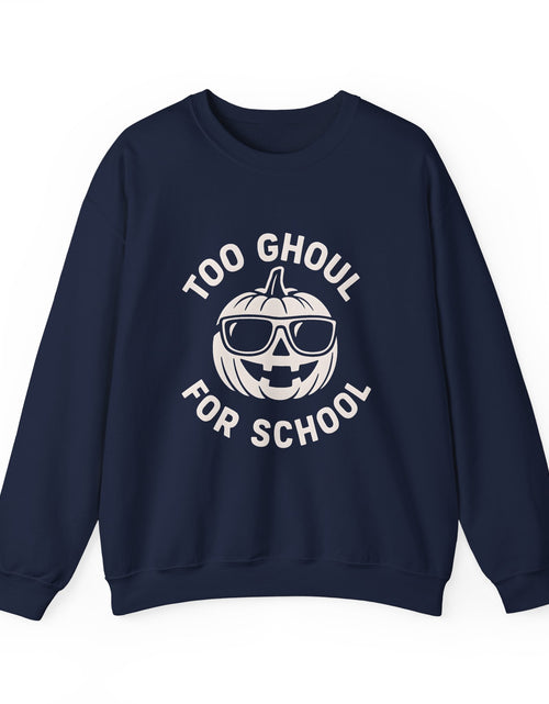 Load image into Gallery viewer, Halloween-Themed Crewneck Sweatshirt, Spooky Sweatshirt, Comfortable Fall Apparel, Gifts for Students, Unisex Halloween Clothing
