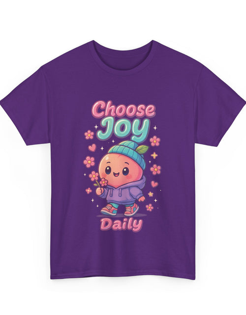 Load image into Gallery viewer, Cute &#39;Choose Joy Daily&#39; Unisex Tee, Happy Shirt, Gift for Friends, Positive Vibes, Everyday Wear, Cheerful Apparel

