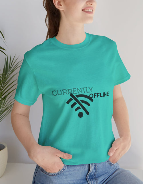 Load image into Gallery viewer, Currently Offline Unisex Tee, Casual Shirt, Comfortable T-Shirt, Tech Humor Clothing, Gift for Gamers, Relaxed Fit Apparel

