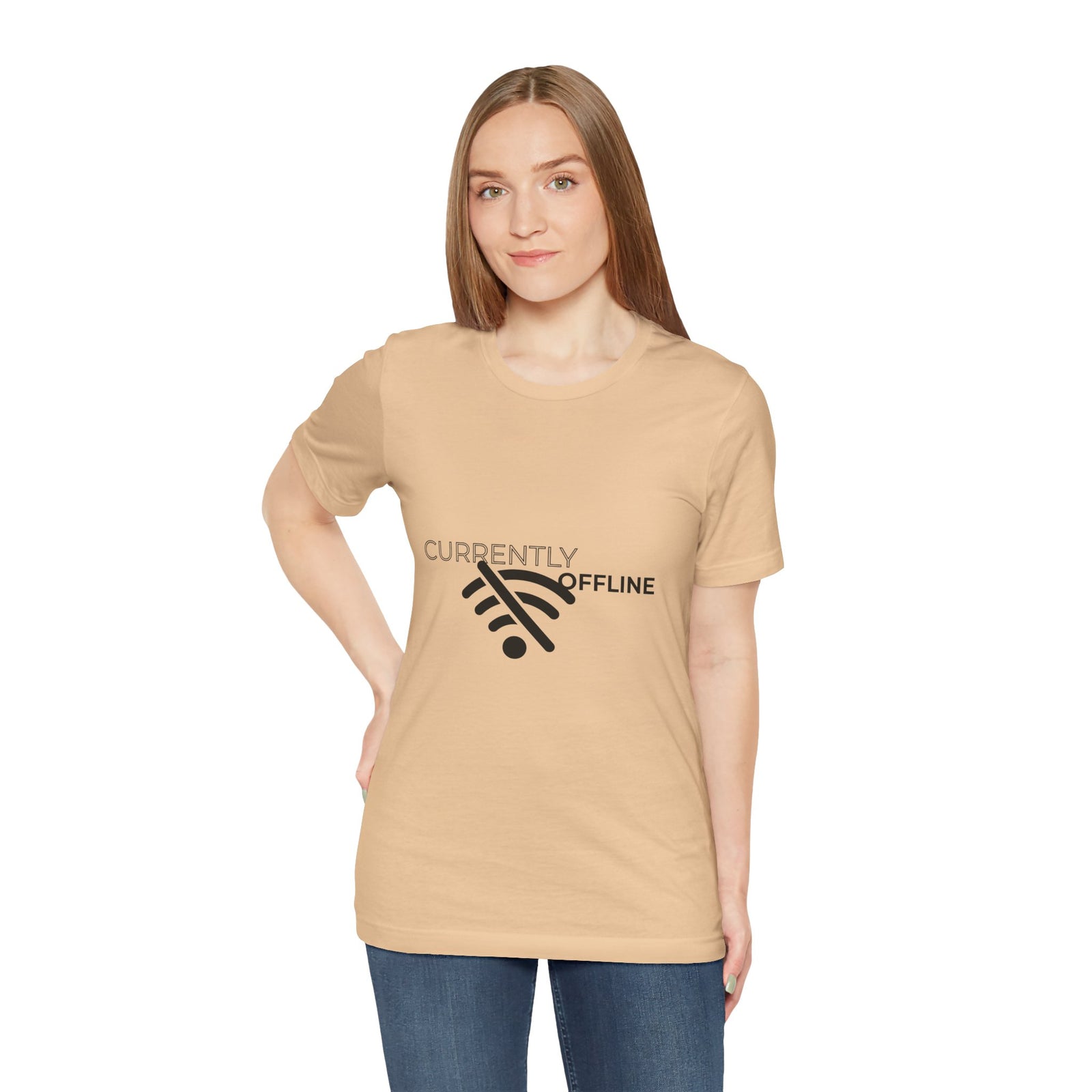 Currently Offline Unisex Tee, Casual Shirt, Comfortable T-Shirt, Tech Humor Clothing, Gift for Gamers, Relaxed Fit Apparel