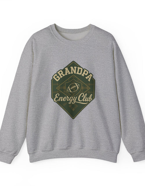 Load image into Gallery viewer, Grandpa Energy Club Crewneck Sweatshirt | Fun Gift for Grandfathers | Cozy Apparel for Stay-at-Home Dads | Perfect for Father&#39;s Day, [...]
