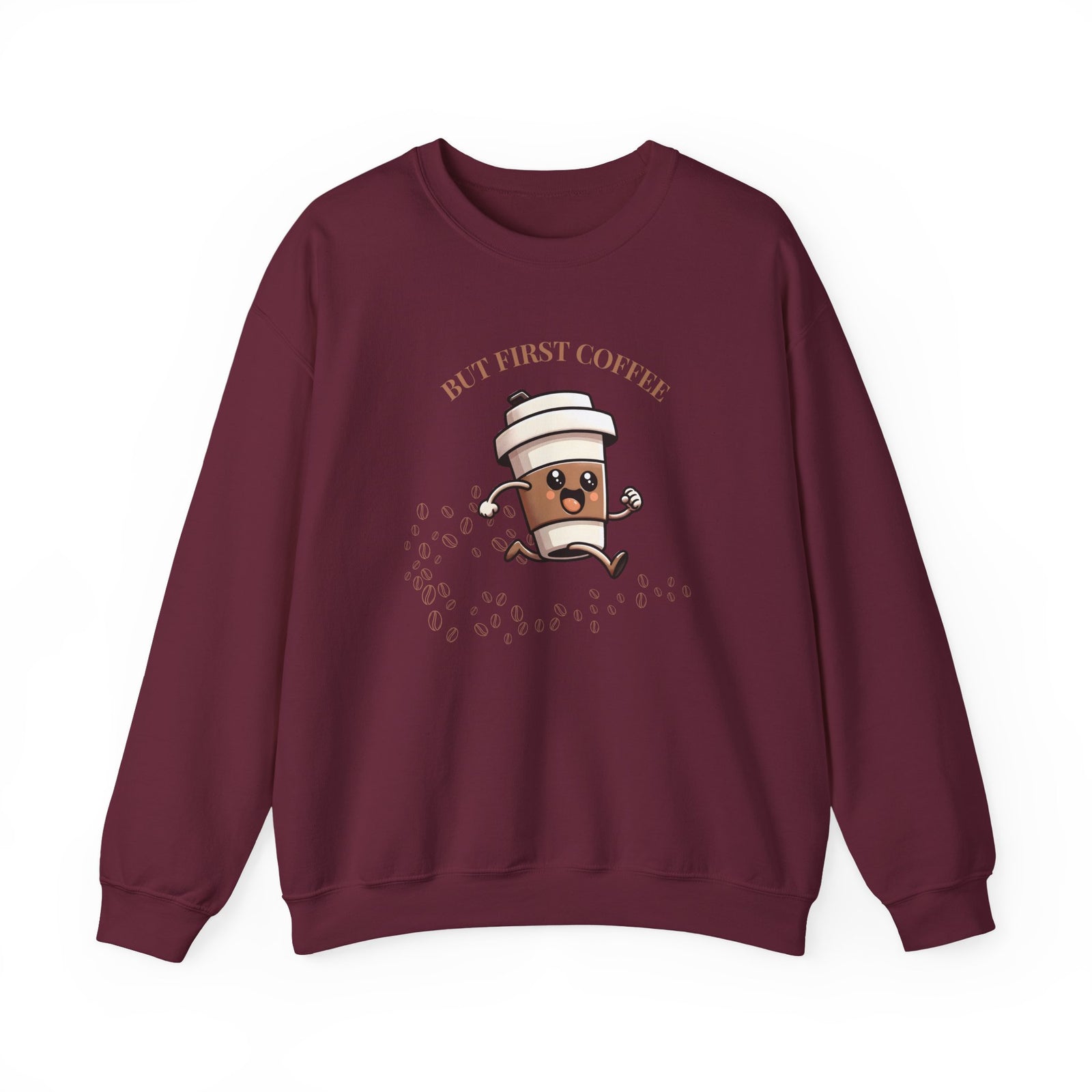 Cute Coffee Lover Sweatshirt, Unisex Crewneck, Gift for Coffee Lovers, Funny Coffee Apparel, Cozy Relaxed Fit, Casual Everyday Wear