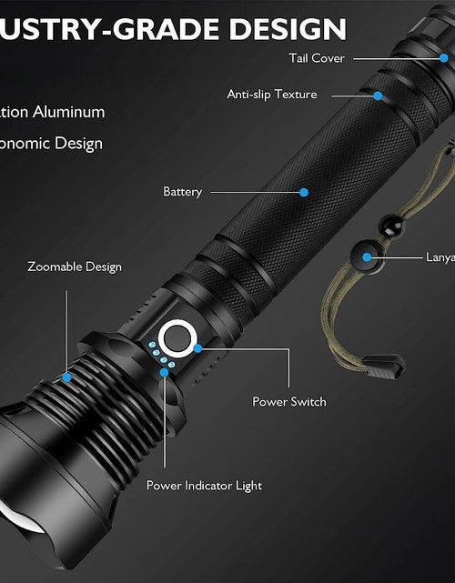 Load image into Gallery viewer, 35000000LM Super Bright Powerful LED Flashlight Torch P90 Rechargeable Zoomable
