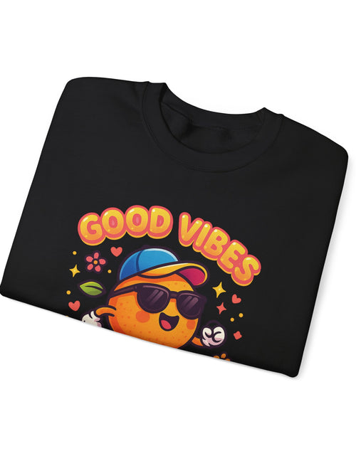 Load image into Gallery viewer, Good Vibes Unisex Sweatshirt | Happy Crewneck for Everyday Comfort, Ideal Gift for Friends, Casual Wear, Positive Vibes, Cozy Fashion
