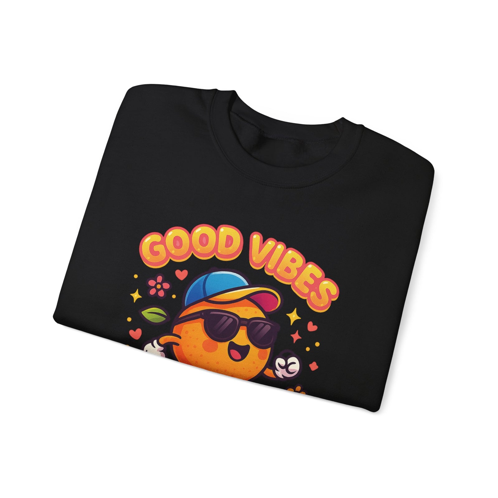 Good Vibes Unisex Sweatshirt | Happy Crewneck for Everyday Comfort, Ideal Gift for Friends, Casual Wear, Positive Vibes, Cozy Fashion