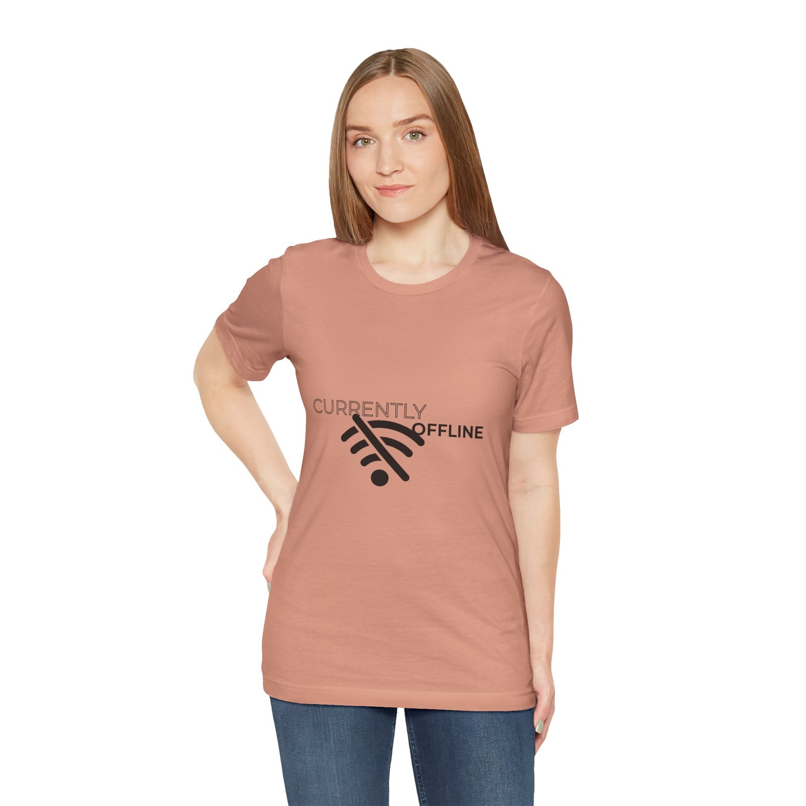Currently Offline Unisex Tee, Casual Shirt, Comfortable T-Shirt, Tech Humor Clothing, Gift for Gamers, Relaxed Fit Apparel