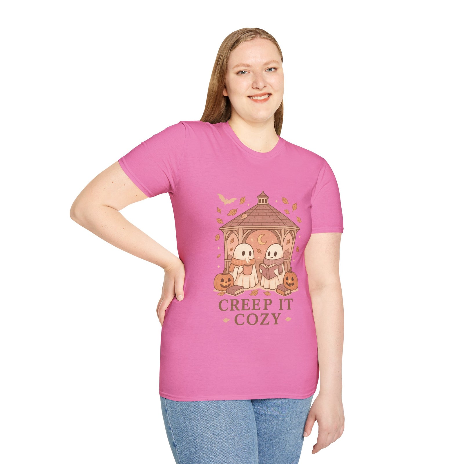 Cozy Creep It Unisex T-Shirt, Perfect for Halloween, Casual Fall Fashion, Gift for Friends, Pumpkin Lovers, Autumn Vibes