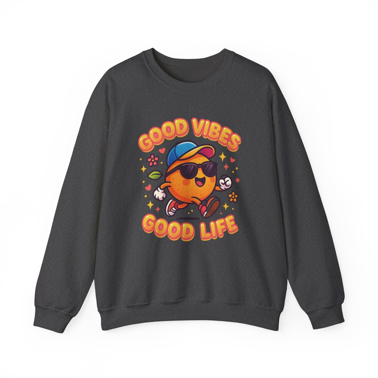Good Vibes Unisex Sweatshirt | Happy Crewneck for Everyday Comfort, Ideal Gift for Friends, Casual Wear, Positive Vibes, Cozy Fashion