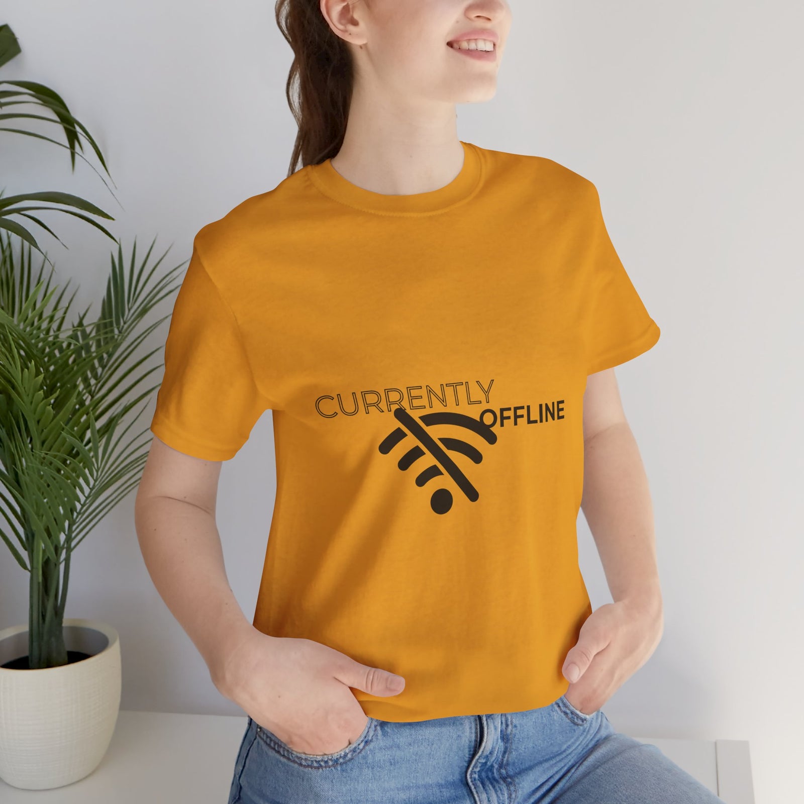 Currently Offline Unisex Tee, Casual Shirt, Comfortable T-Shirt, Tech Humor Clothing, Gift for Gamers, Relaxed Fit Apparel