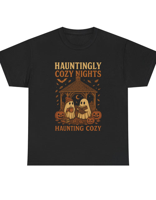 Load image into Gallery viewer, Cozy Halloween Tee, Unisex T-Shirt for Fall, Autumn Layering, Halloween Nights Celebration Shirt, Spooky Vibes, Pumpkin Lovers Gift
