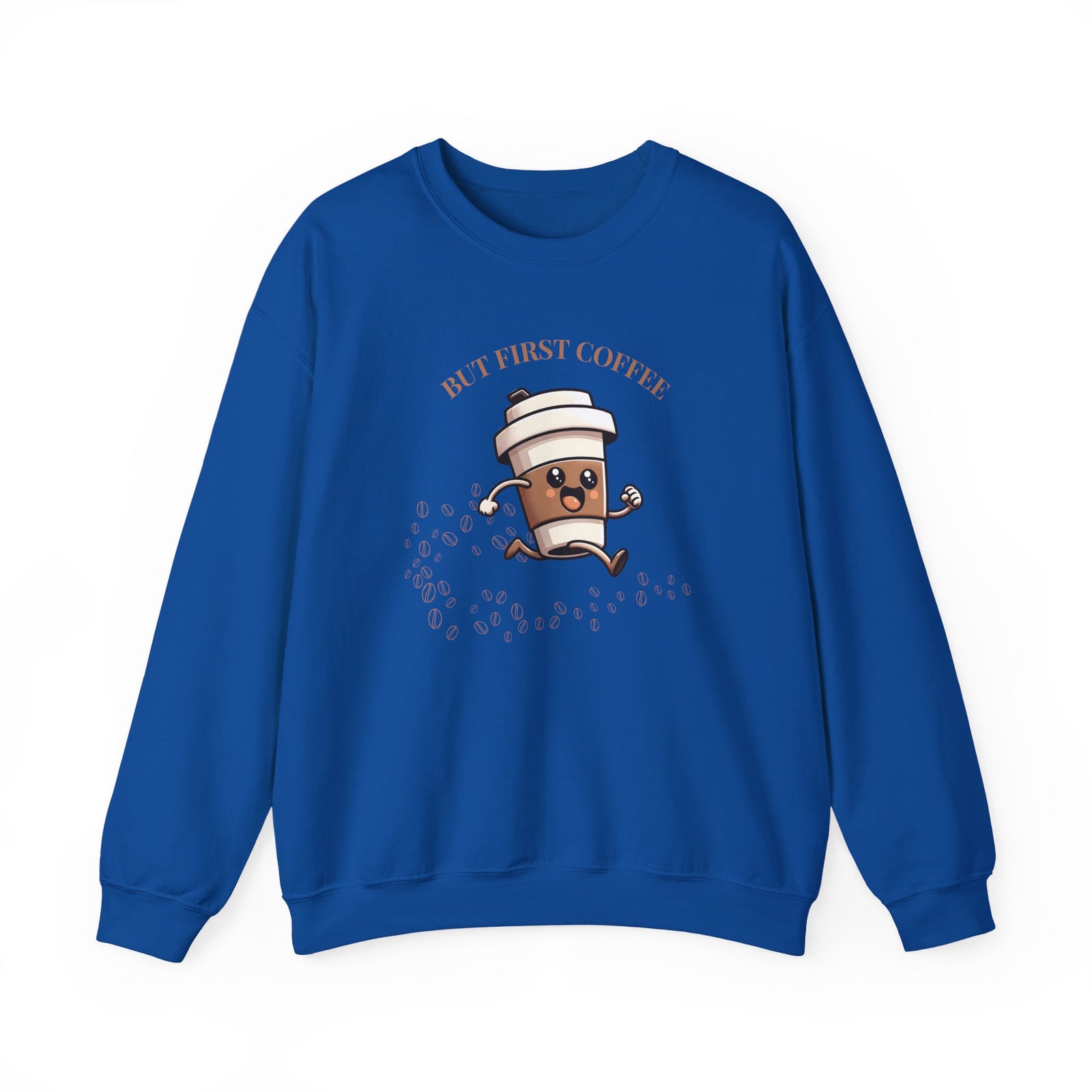Cute Coffee Lover Sweatshirt, Unisex Crewneck, Gift for Coffee Lovers, Funny Coffee Apparel, Cozy Relaxed Fit, Casual Everyday Wear