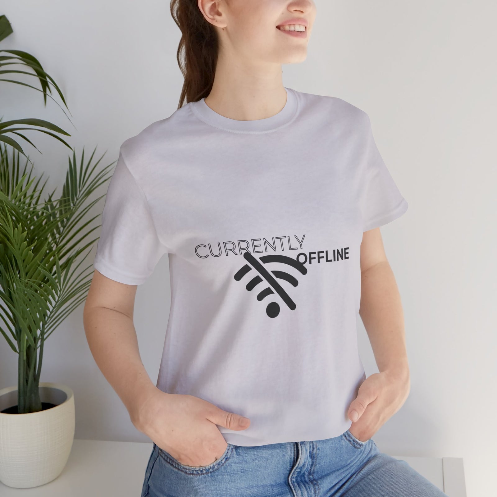 Currently Offline Unisex Tee, Casual Shirt, Comfortable T-Shirt, Tech Humor Clothing, Gift for Gamers, Relaxed Fit Apparel