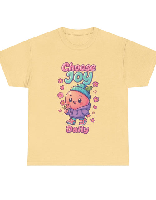 Load image into Gallery viewer, Cute &#39;Choose Joy Daily&#39; Unisex Tee, Happy Shirt, Gift for Friends, Positive Vibes, Everyday Wear, Cheerful Apparel
