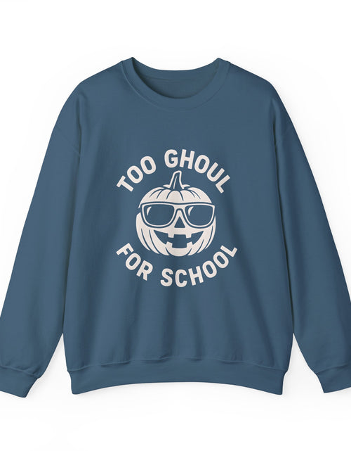 Load image into Gallery viewer, Halloween-Themed Crewneck Sweatshirt, Spooky Sweatshirt, Comfortable Fall Apparel, Gifts for Students, Unisex Halloween Clothing
