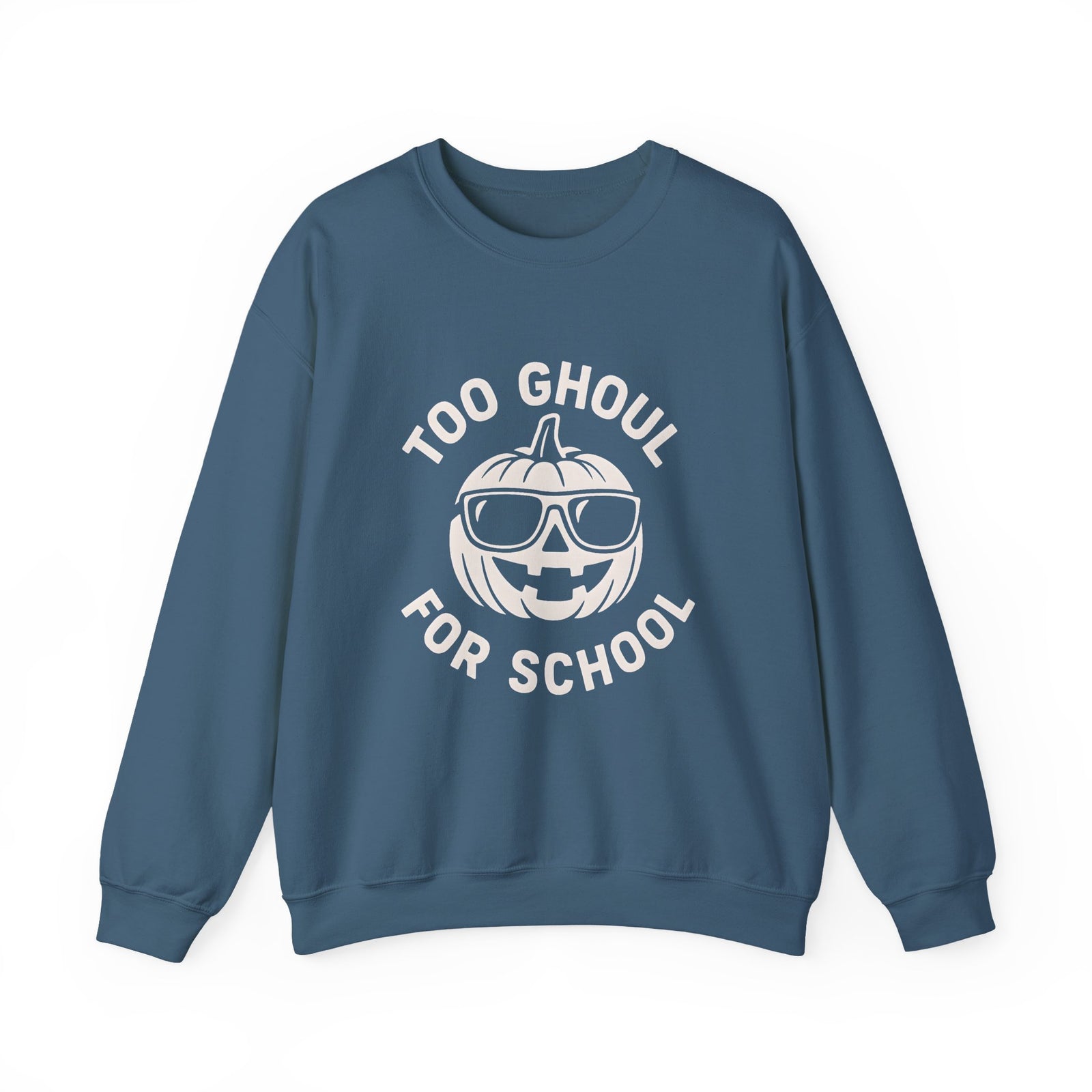 Halloween-Themed Crewneck Sweatshirt, Spooky Sweatshirt, Comfortable Fall Apparel, Gifts for Students, Unisex Halloween Clothing