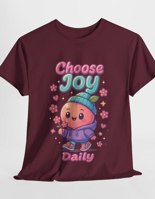 Load image into Gallery viewer, Cute &#39;Choose Joy Daily&#39; Unisex Tee, Happy Shirt, Gift for Friends, Positive Vibes, Everyday Wear, Cheerful Apparel
