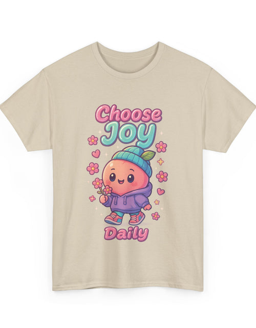 Load image into Gallery viewer, Cute &#39;Choose Joy Daily&#39; Unisex Tee, Happy Shirt, Gift for Friends, Positive Vibes, Everyday Wear, Cheerful Apparel
