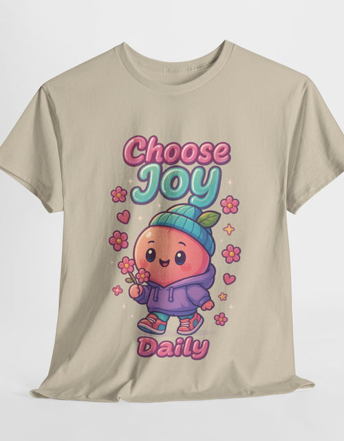 Load image into Gallery viewer, Cute &#39;Choose Joy Daily&#39; Unisex Tee, Happy Shirt, Gift for Friends, Positive Vibes, Everyday Wear, Cheerful Apparel

