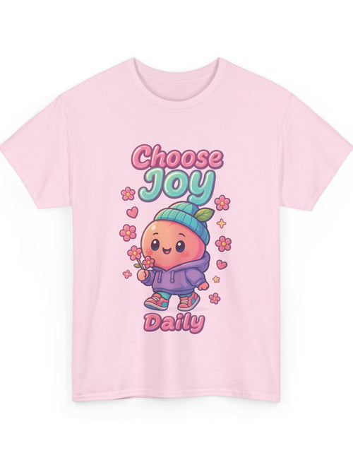 Load image into Gallery viewer, Cute &#39;Choose Joy Daily&#39; Unisex Tee, Happy Shirt, Gift for Friends, Positive Vibes, Everyday Wear, Cheerful Apparel
