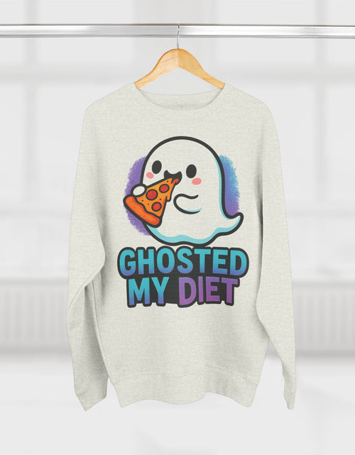 Load image into Gallery viewer, Ghosted My Diet Sweatshirt, Fun Unisex Crewneck, Quirky Gift for Food Lovers, Casual Wear for Everyday, Perfect for Halloween, Cozy Lounge
