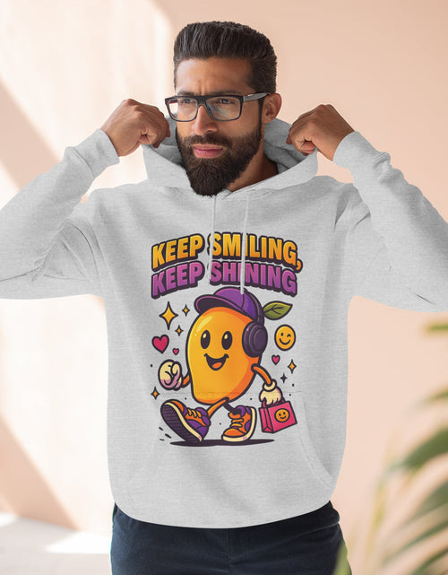Load image into Gallery viewer, Colorful Graphic Hoodie: Keep Smiling, Keep Shining, Casual Wear, Gift for Friends, Fun Streetwear, Positive Vibes, Everyday Comfort
