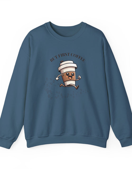 Load image into Gallery viewer, Cute Coffee Lover Sweatshirt, Unisex Crewneck, Gift for Coffee Lovers, Funny Coffee Apparel, Cozy Relaxed Fit, Casual Everyday Wear
