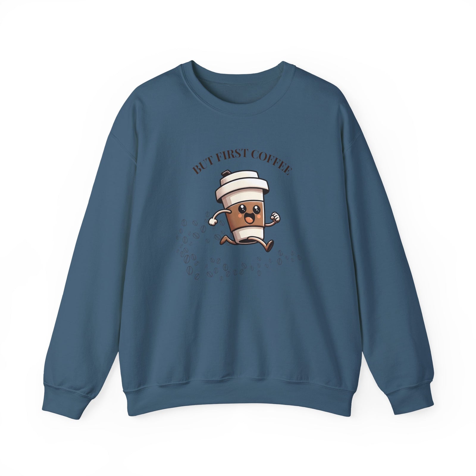 Cute Coffee Lover Sweatshirt, Unisex Crewneck, Gift for Coffee Lovers, Funny Coffee Apparel, Cozy Relaxed Fit, Casual Everyday Wear