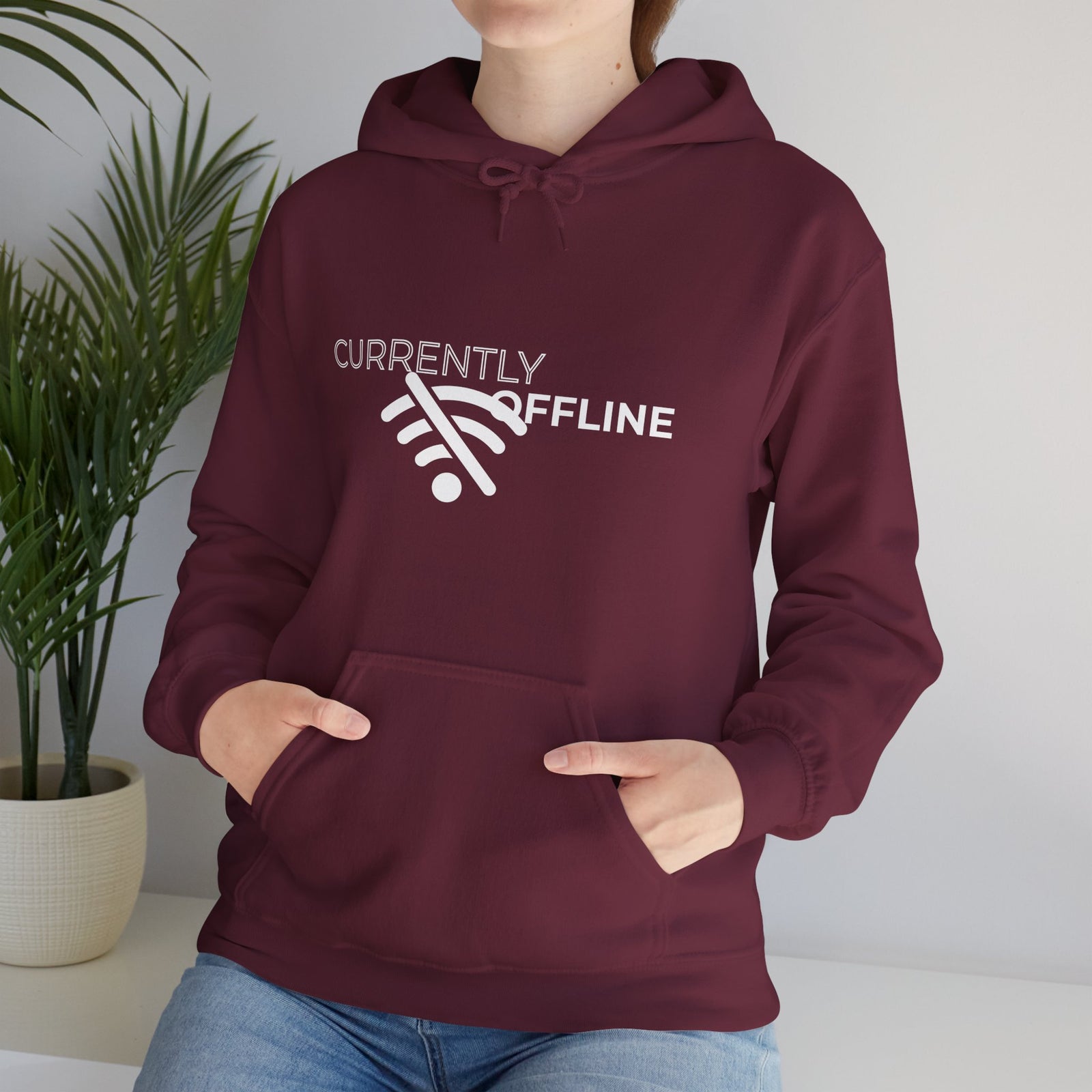 Currently Offline Unisex Heavy Blend Hoodie, Cozy Sweatshirt Gift, Casual Loungewear, Relaxed Fashion, Streetwear, Relaxation Apparel