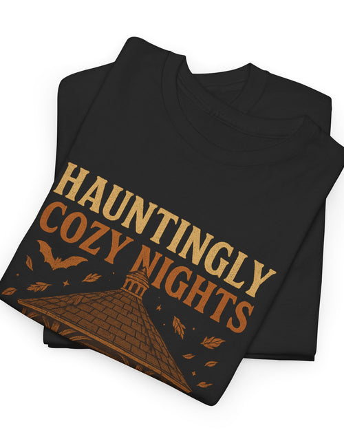 Load image into Gallery viewer, Cozy Halloween Tee, Unisex T-Shirt for Fall, Autumn Layering, Halloween Nights Celebration Shirt, Spooky Vibes, Pumpkin Lovers Gift
