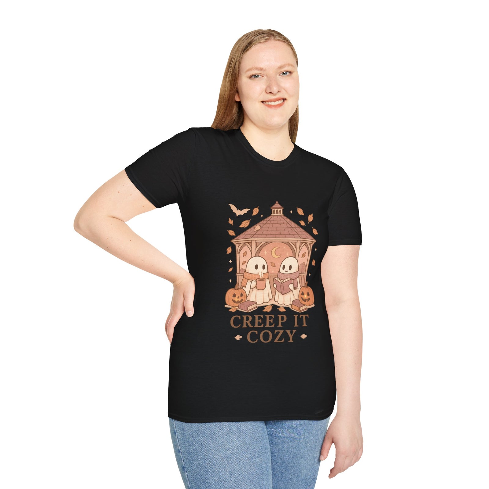 Cozy Creep It Unisex T-Shirt, Perfect for Halloween, Casual Fall Fashion, Gift for Friends, Pumpkin Lovers, Autumn Vibes
