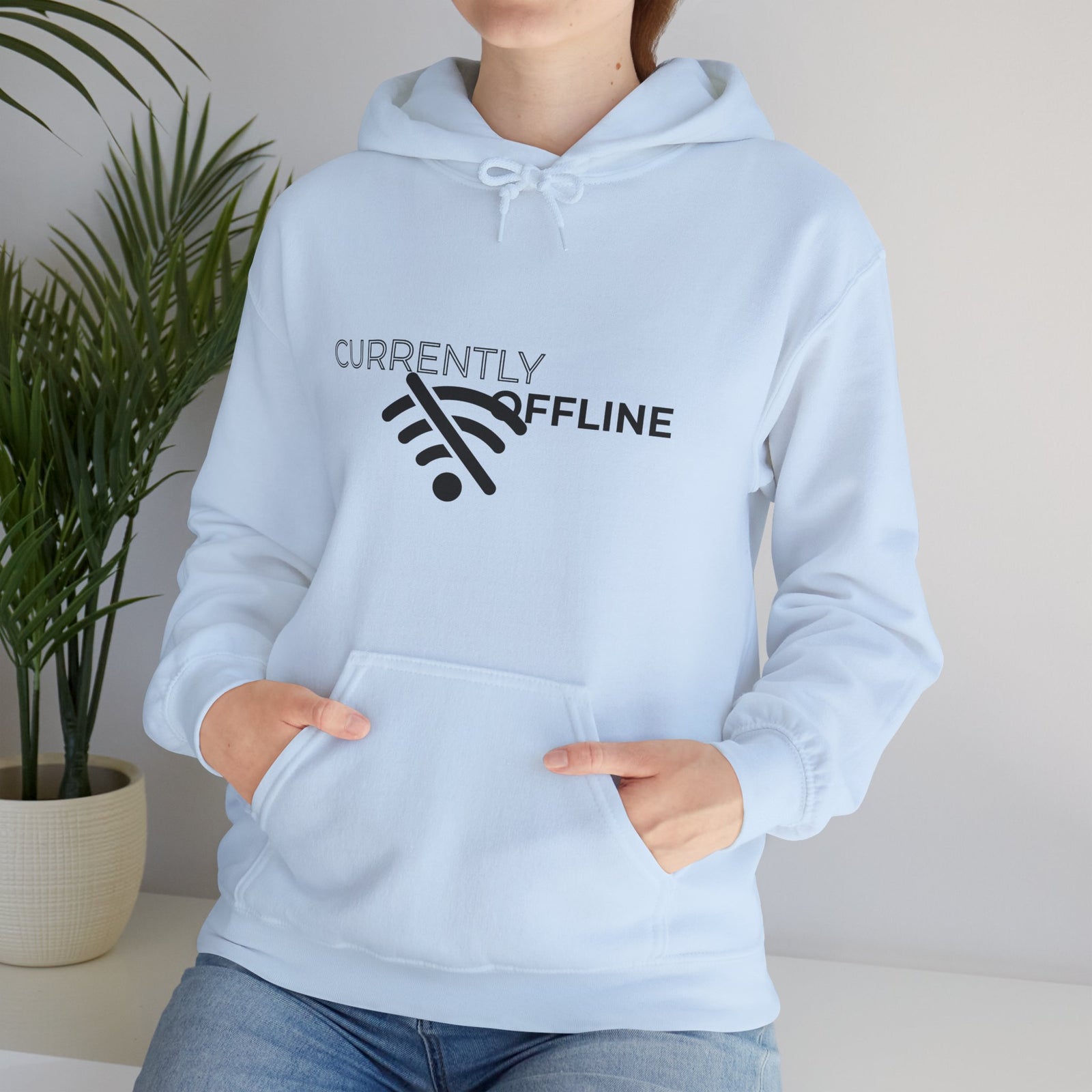 Currently Offline Unisex Heavy Blend Hoodie, Cozy Sweatshirt Gift, Casual Loungewear, Relaxed Fashion, Streetwear, Relaxation Apparel