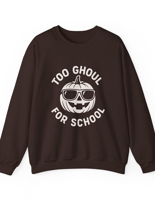 Load image into Gallery viewer, Halloween-Themed Crewneck Sweatshirt, Spooky Sweatshirt, Comfortable Fall Apparel, Gifts for Students, Unisex Halloween Clothing
