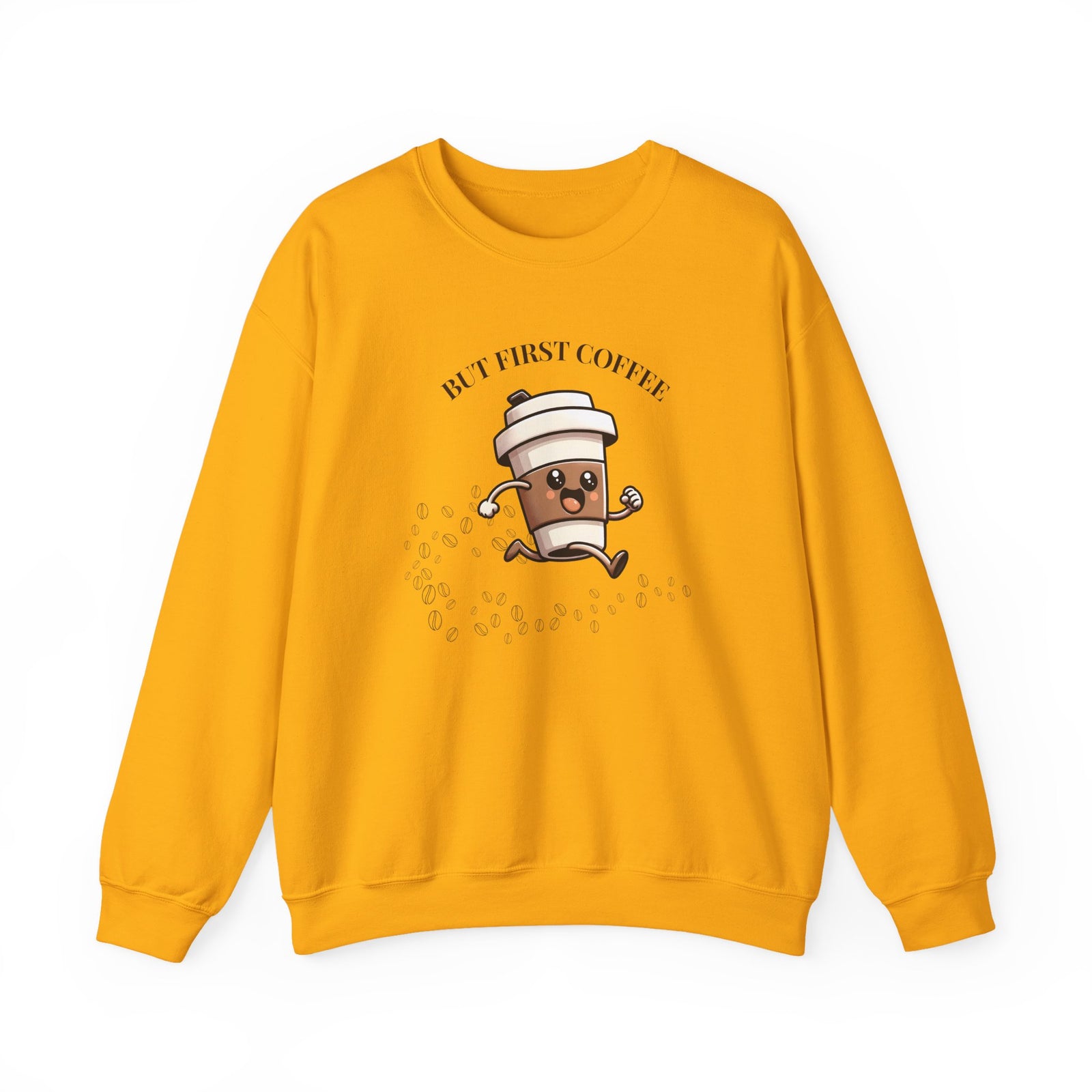 Cute Coffee Lover Sweatshirt, Unisex Crewneck, Gift for Coffee Lovers, Funny Coffee Apparel, Cozy Relaxed Fit, Casual Everyday Wear