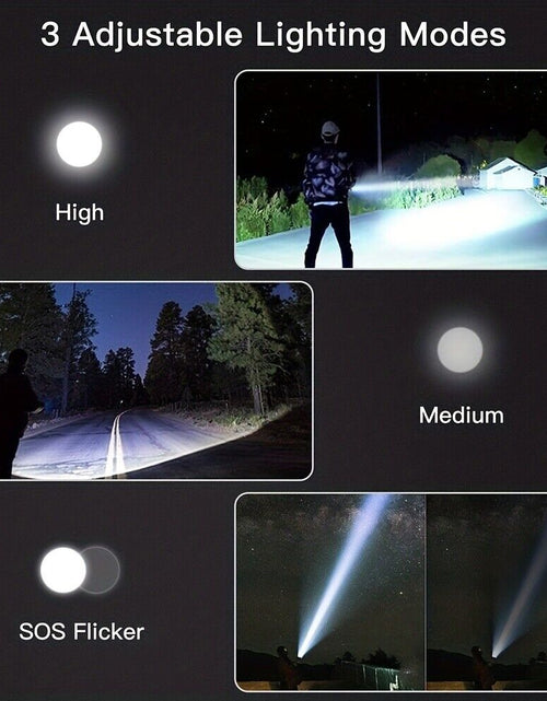 Load image into Gallery viewer, 35000000LM Super Bright Powerful LED Flashlight Torch P90 Rechargeable Zoomable
