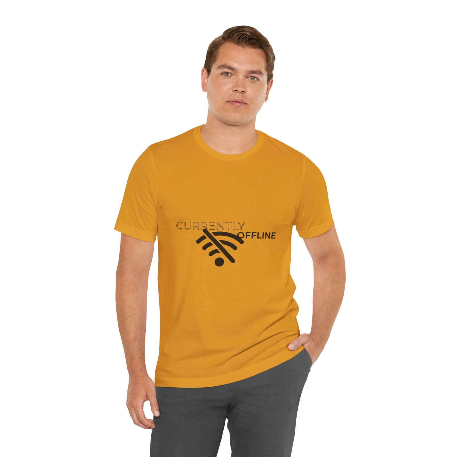 Currently Offline Unisex Tee, Casual Shirt, Comfortable T-Shirt, Tech Humor Clothing, Gift for Gamers, Relaxed Fit Apparel