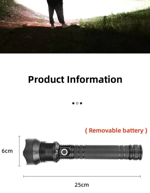 Load image into Gallery viewer, 35000000LM Super Bright Powerful LED Flashlight Torch P90 Rechargeable Zoomable
