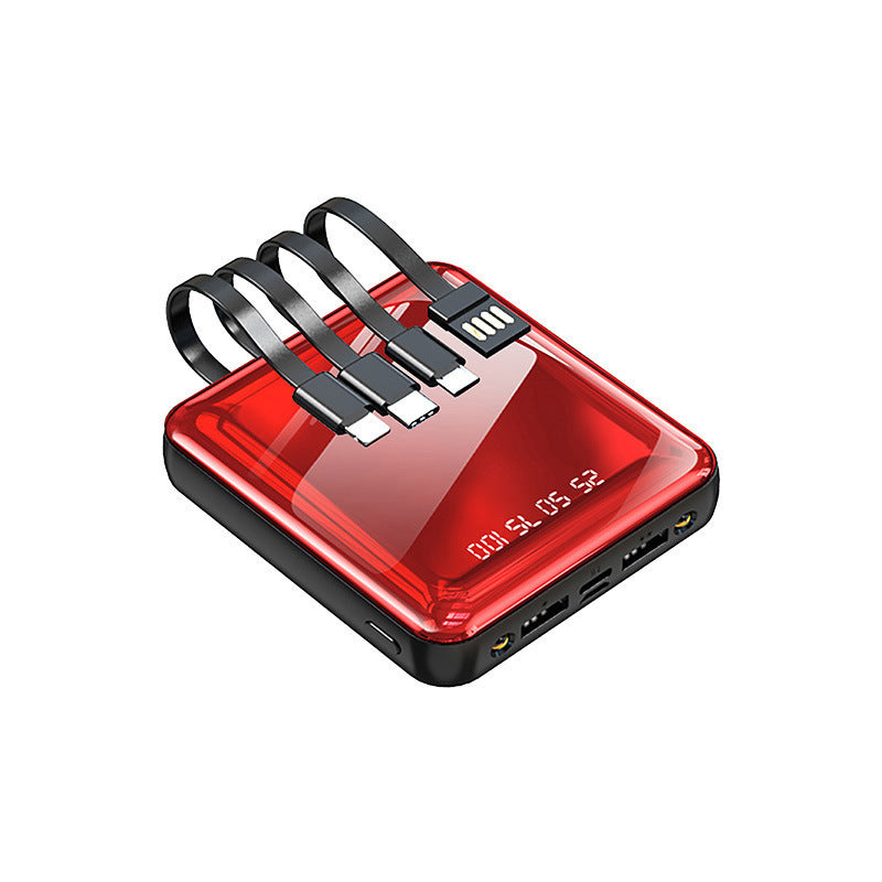 Mini Power Bank with inbuilt Line